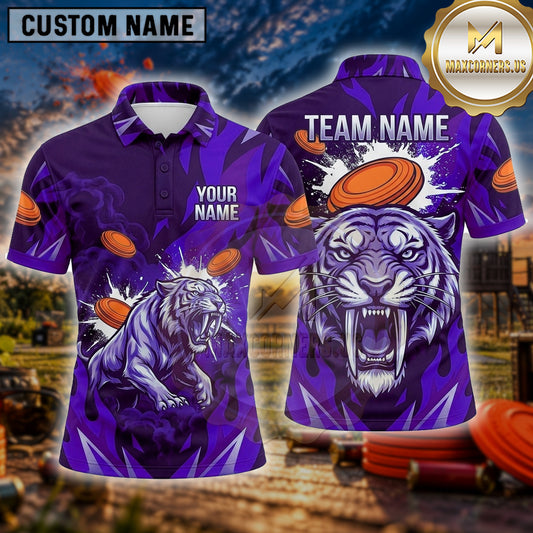 Maxcorners Trap Shooting Shirt Tiger Roaring Wild Predator Multiple Options Personalized Name, Team Name 3D Shirt