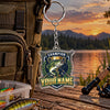 Maxcorners Champion Fishing Trophy Badge Personalized Name 2D Acrylic Keychain Ornament (8 Fish Species)