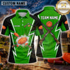 Maxcorners Trap Shooting Shirt Skull Electric Lightning Multiple Options Personalized Name, Team Name 3D Shirt