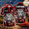 Maxcorners Trap Shooting Shirt Tiger Roaring Sports Jersey Multiple Options Personalized Name, Team Name 3D Shirt
