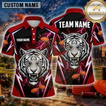 Maxcorners Trap Shooting Shirt Tiger Roaring Sports Jersey Multiple Options Personalized Name, Team Name 3D Shirt