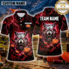 Maxcorners Wolf Lightning Fierce Predator Multiple Options Personalized Name, Team Name 3D Shirt