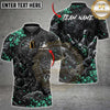 Maxcorners Bowling Samurai Dragon Floral Bowling Ball Graphic Multiple Options Personalized Name, Team Name 3D Shirt