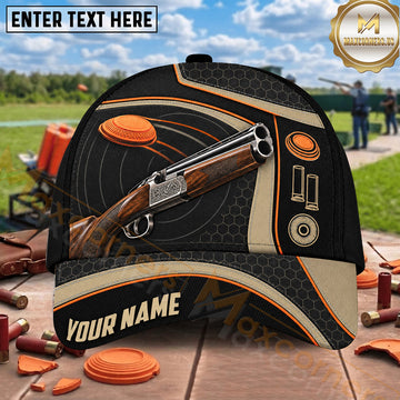 Maxcorners Trap Shooting Shotgun Clay Target Panel Multiple Options Personalized Name 3D Cap
