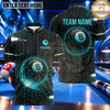 Maxcorners Digital Circuit Grid 8 Ball Pool Multiple Options Personalized Name, Team Name 3D Shirt