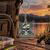 Maxcorners Classic Fishing Hook Artwork Personalized Name 2D Acrylic Keychain Ornament (8 Fish Species)