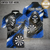 Maxcorners Darts Shirts Grim Reaper Dartboard Distressed Horror Artwork Multiple Options Personalized Name, Team Name 3D Shirt
