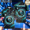 Maxcorners Golden Cosmic Orbit 8 Ball Pool Multiple Options Personalized Name, Team Name 3D Shirt