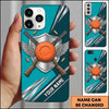 Maxcorners Winged Clay Target Crossed Shotguns Personalized Name Trap Shooting Phone Case