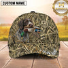 Maxcorners Natural Marsh Grass Duck Hunting Emblem Duck Hunting With Dogs Multi Options Personalized Name 3D Cap