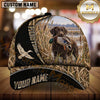 Maxcorners Black Geometric Marsh Camo Dog Hunting Multicolor Options Personalized Name 3D Cap