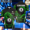 Maxcorners Thunder Wolf Lightning Emblem Billiards Multiple Options Personalized Name, Team Name 3D Shirt