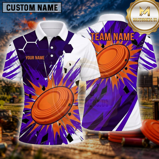 Maxcorners Trap Shooting Shirt Clay Target Shooting Athletic Target Multiple Options Personalized Name, Team Name 3D Shirt