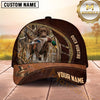 Maxcorners Dog Hunting And Duck Hunting Rustic Wetland Camouflage Multiple Options Personalized Name 3D Cap