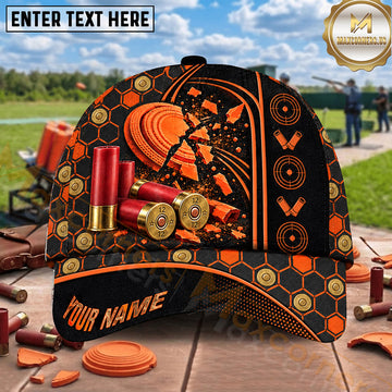 Maxcorners Trap Shooting Clay Targets Shotgun Shells Pattern Multiple Options Personalized Name 3D Cap