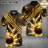 Maxcorners Bowling Ball and Pins Luxury Geometric Multiple Options Personalized Name, Team Name 3D Shirt