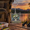 Maxcorners Classic Fishing Hook Artwork Personalized Name 2D Acrylic Keychain Ornament (8 Fish Species)