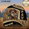 Maxcorners Black Khaki Panel Marsh Camo Dog Hunting Multicolor Options Personalized Name 3D Cap