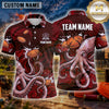 Maxcorners Trap Shooting Shirt Octopus Multiple Options Personalized Name, Team Name 3D Shirt