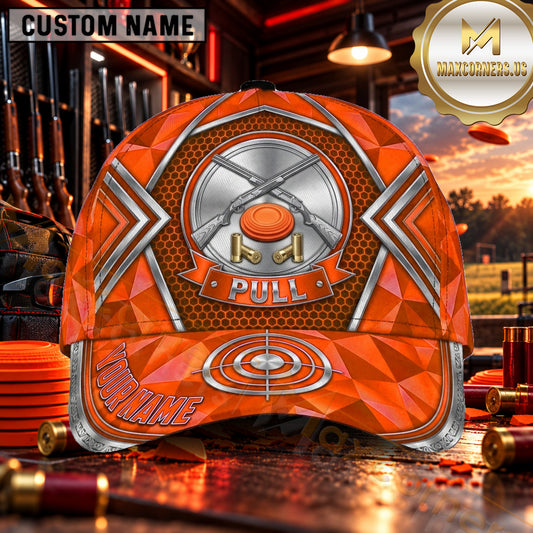 Maxcorners 12 Gauge Shotgun Shell Shield Trap Shooting Personalized Name 3D Cap