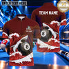 Maxcorners Great White Shark Ocean Wave Pool Multiple Options Personalized Name, Team Name 3D Shirt