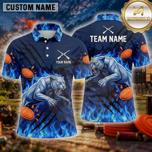 Maxcorners Trap Shooting Shirt Panther Predator Multiple Options Personalized Name, Team Name 3D Shirt