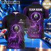 Maxcorners Spectral Skull Thunder Vortex Pool Multiple Options Personalized Name, Team Name 3D Shirt