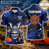 Maxcorners Clay Shooting Flame Skull Multiple Options Personalized Name, Team Name 3D Shirt