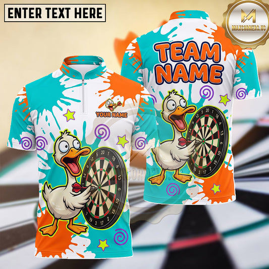 Maxcorners Funny Duck Cartoon Graffiti Dartboard Multiple Options Personalized Name, Team Name 3D Shirt