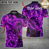 Maxcorners Bowling Phoenix Fire Bowling Ball and Pins Graphic Multiple Options Personalized Name, Team Name 3D Shirt