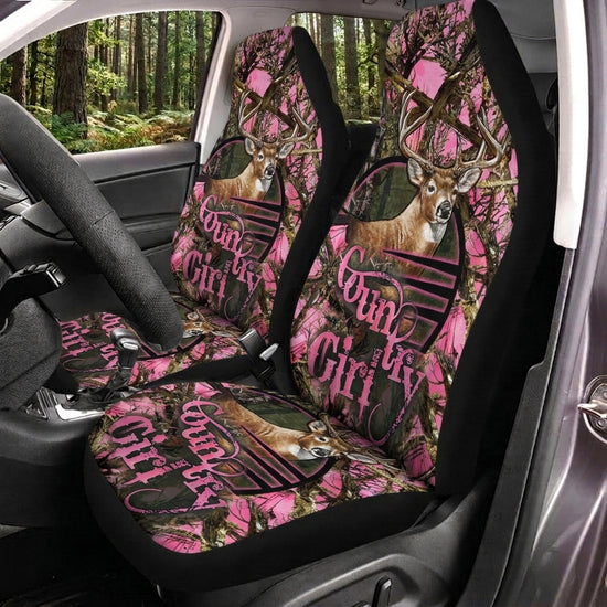 Maxcorners Country Girl Hunting Pink Camo Car Seat Covers