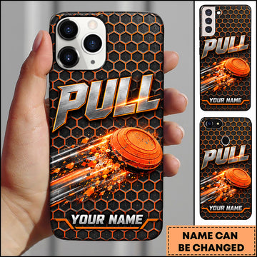 Maxcorners Trap Shooting Honeycomb Fire Trail Clay Target Personalized Name 3D Phone Case