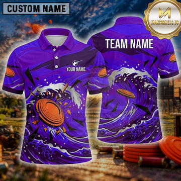 Maxcorners Clay Target Shooting Ocean Wave Splash Multiple Options Personalized Name, Team Name 3D Shirt