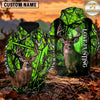 Maxcorners Trophy Buck Neon Camo Love Hunting Personalized Name 3D Hoodie