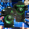 Maxcorners Digital Circuit Grid 8 Ball Pool Multiple Options Personalized Name, Team Name 3D Shirt