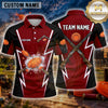 Maxcorners Trap Shooting Shirt Skull Electric Lightning Multiple Options Personalized Name, Team Name 3D Shirt