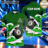 Maxcorners Great White Shark Ocean Wave Pool Multiple Options Personalized Name, Team Name 3D Shirt