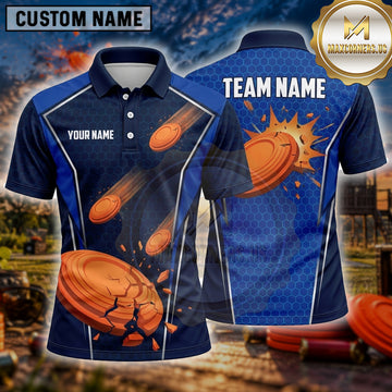 Maxcorners Trap Shooting Shirt Clay Shooting Geometric Disc Burst Multiple Options Personalized Name, Team Name 3D Shirt