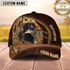 Maxcorners Dog Hunting And Duck Hunting Marsh Grass Wildlife Artwork Multiple Options Personalized Name 3D Cap