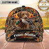 Maxcorners Dog Hunting And Duck Hunting Flying Waterfowl Design Multiple Options Personalized Name 3D Cap
