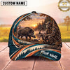 Maxcorners Hunting Skull Archer Sunset Lake Bow Hunting Design Multiple Options Personalized Name 3D Cap