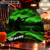 Maxcorners Sunset Shooter Silhouette Trap Shooting Personalized Name 3D Cap
