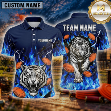 Maxcorners Tiger Fierce Predator Portrait Multiple Options Personalized Name, Team Name 3D Shirt