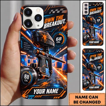 Maxcorners Paintball Own The Breakout Tactical Marker Personalized Name 3D Phone Case