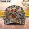 Maxcorners Dog Hunting And Duck Hunting Wetland Grass Camouflage Multiple Options Personalized Name 3D Cap