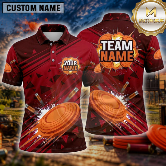 Maxcorners Trap Shooting Shirt Clay Target Shooting Abstract Graffiti Multiple Options Personalized Name, Team Name 3D Shirt