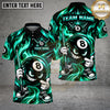 Maxcorners Billiards 8 Ball Crown Flame Cartoon Character Multiple Options Personalized Name, Team Name 3D Shirt