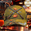 Maxcorners Crossed Shotguns Dark Camo Trap Shooting Personalized Name 3D Cap