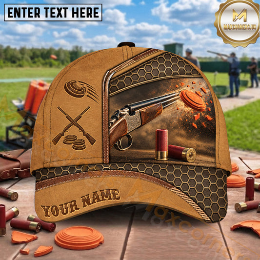 Maxcorners Trap Shooting Vintage Shotgun Shells Multiple Options Personalized Name 3D Cap