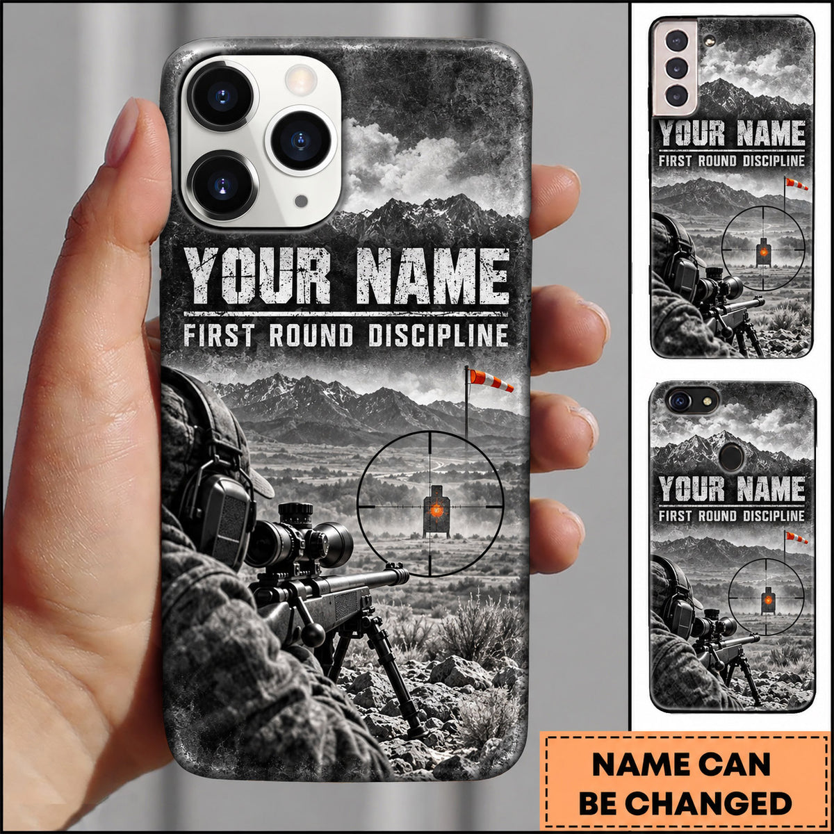 Maxcorners Long Range Shooting First Round Discipline Mountain Target Personalized Name 3D Phone Case